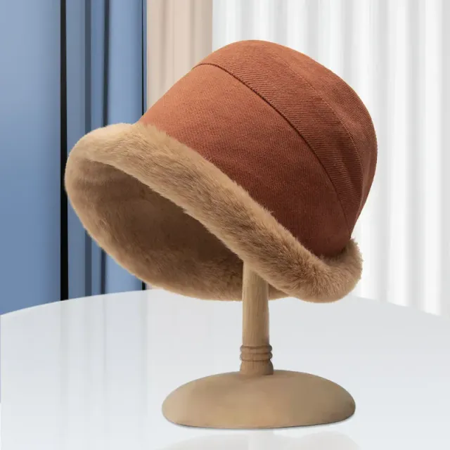 New soft concentrated teddy winter hat in bucket, fashionable outdoor warm hats, fishing hat, fashion trend