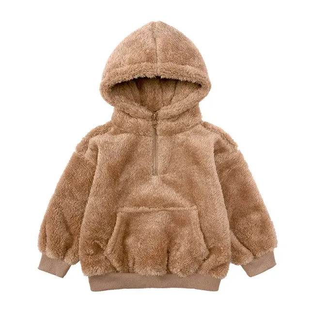 Children's warm sweatshirt with hood for boys and girls - fashionable and warm