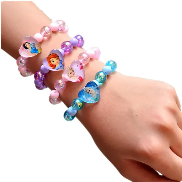 Bracelets with motifs of the Ice Kingdom Elsa and Anna, with flash effect for girls
