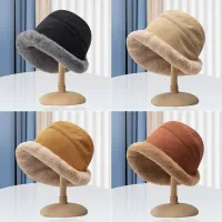 New soft concentrated teddy winter hat in bucket, fashionable outdoor warm hats, fishing hat, fashion trend