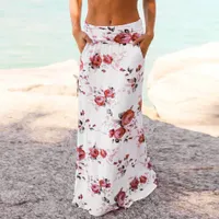 Women's long boo skirt with roses