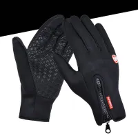 Thermal sports gloves Karbole - black