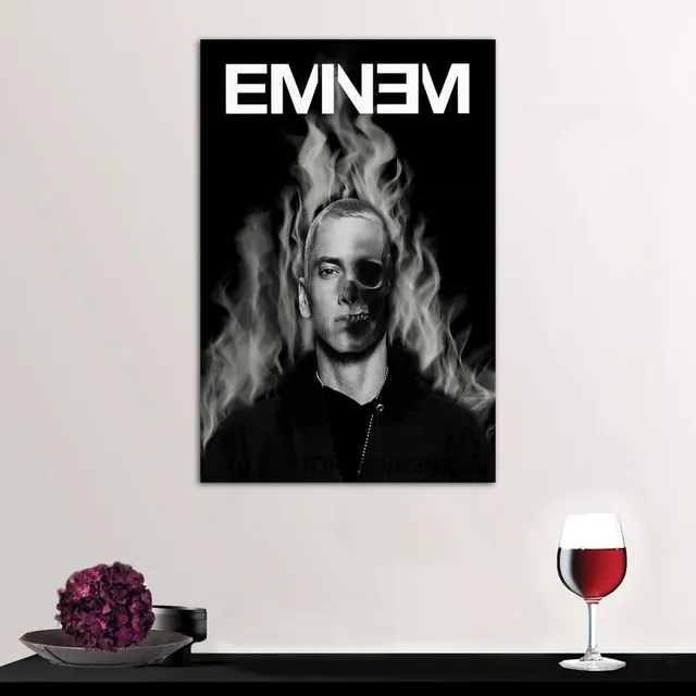 Poster pe pânză cu motivul rapperului preferat EMINEM - diferite dimensiuni