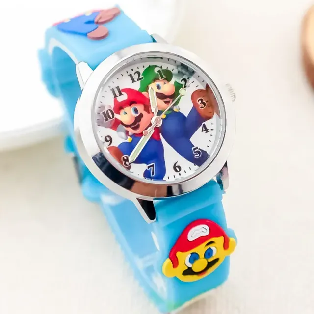 Baby analog watch with Super Mario Bros motif.