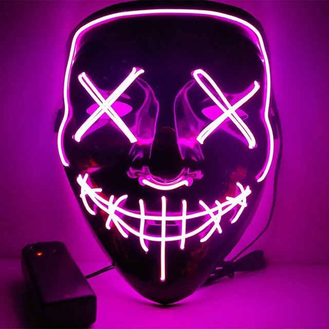 LED light mask - 8 colours barva-syte-ruzova
