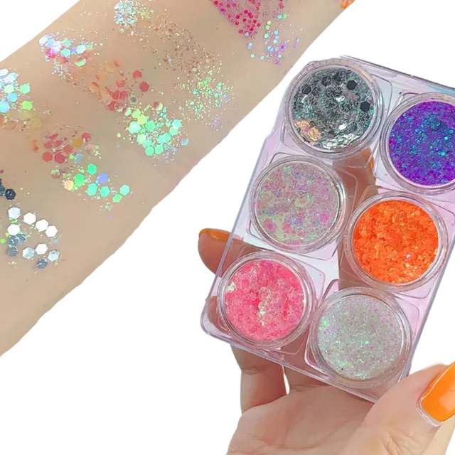 Face and body glitter set