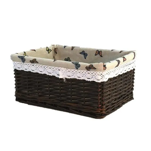 Wicker square rattan baskets