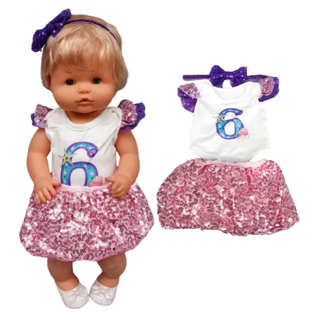 Oblečenie pre chlpatú detskú bábiku - Overalas a šaty