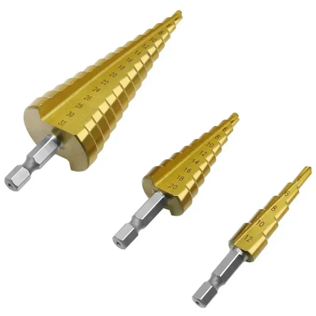 Scale drill 4-12mm 4-20mm 4-32mm HSS steel 4241 with titanium coating