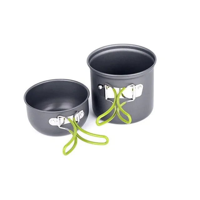 Camping pots black 2 pcs