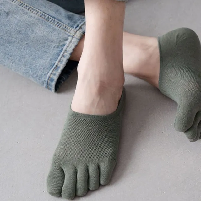 Unisex breathable ankle toe socks