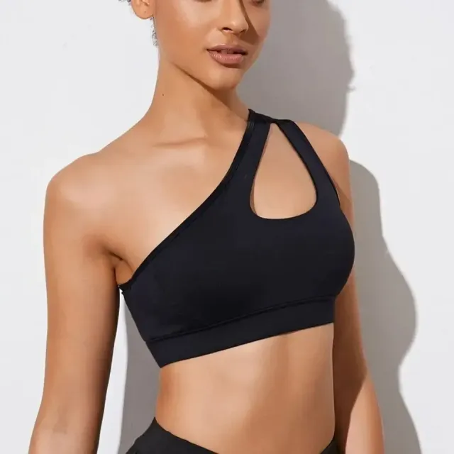 Women's sports bra on one shoulder suitable for Yoga