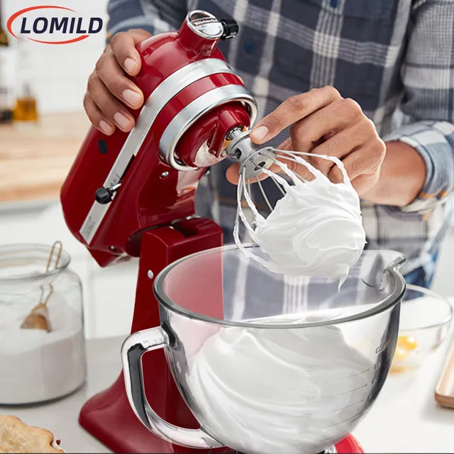 Bol de amestecare din sticlă, 5 QT pentru mixerele de bucătărie KitchenAid de 4,5 și 5 qt cu cap rabatabil