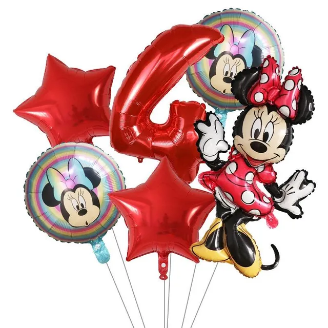 Krásne nafukovacie narodeninové balóny s Mickey Mousom - 6 k