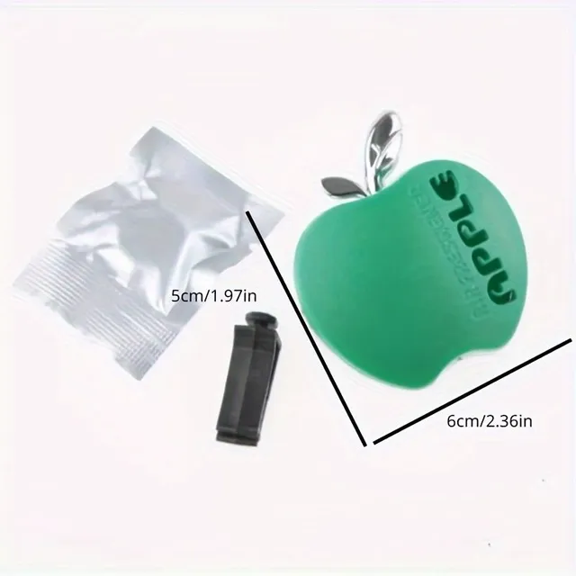 Car air freshener with an apple scent and essential oil diffuser