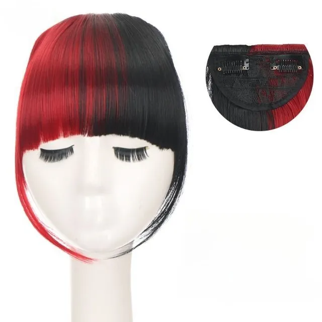 Hairpiece synthetic hair of different colours - bangs