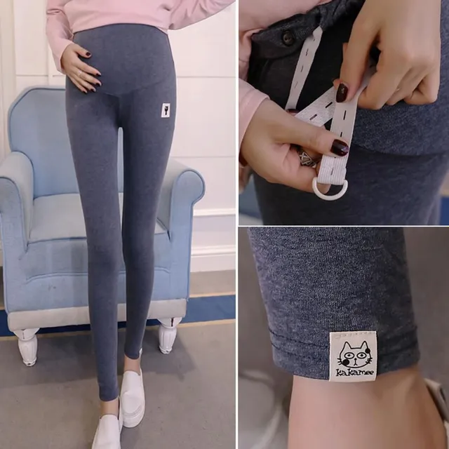 Kismama kényelmes leggings magas derékkal