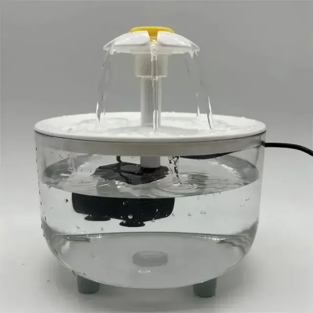 Automatic cat fountain for drinking with USB filter, electric, quiet bowl for drinking for pets