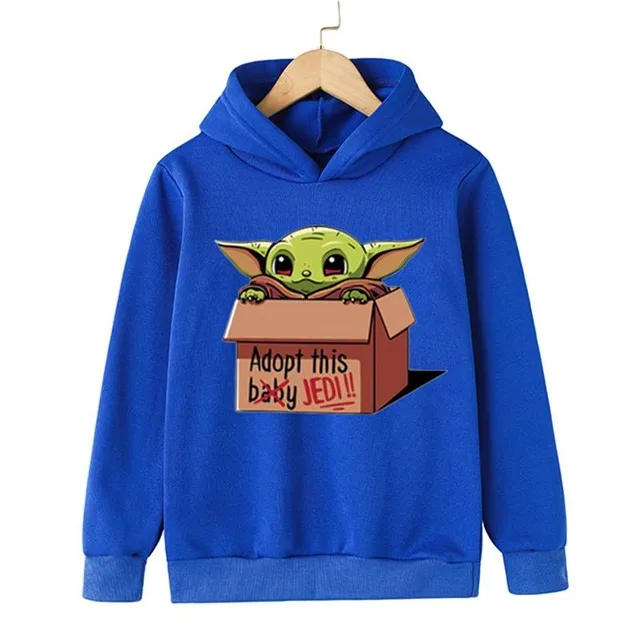 Detská trendy klokanka mikina Baby Yoda