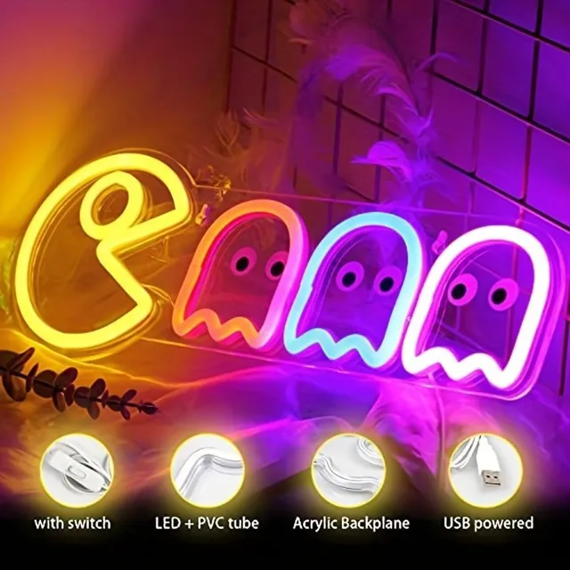 Neon Spooks: światło LED na ścianie - rozjaśnij pokój gry