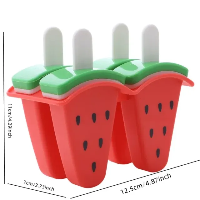 Eisform mit Deckel - Melonenform für DIY hausgemachte Eis am Stiel