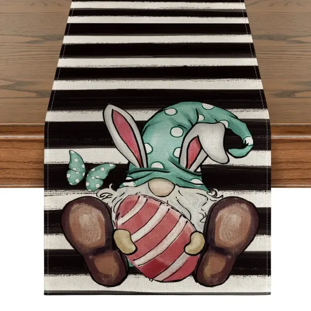 Easter tablecloth tread with rabbit and carrot motif