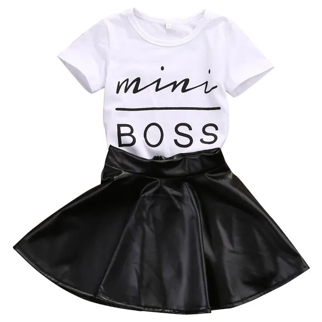 Girl casual set Mini Boss - skirt, T-shirt