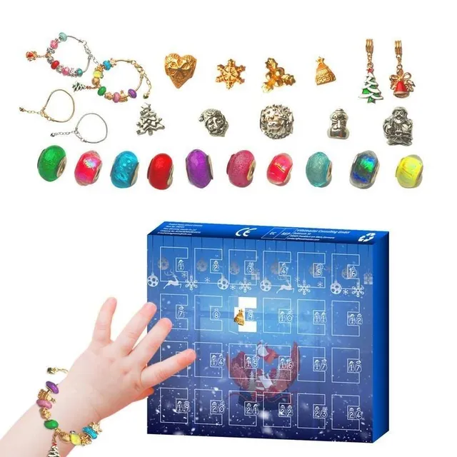 Creative Christmas advent calendar with motif - jewelry