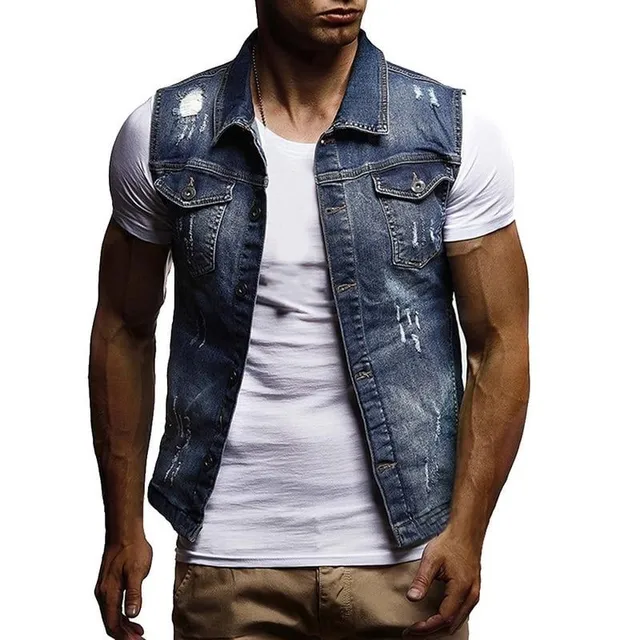 Gilet en jean pour homme Rock