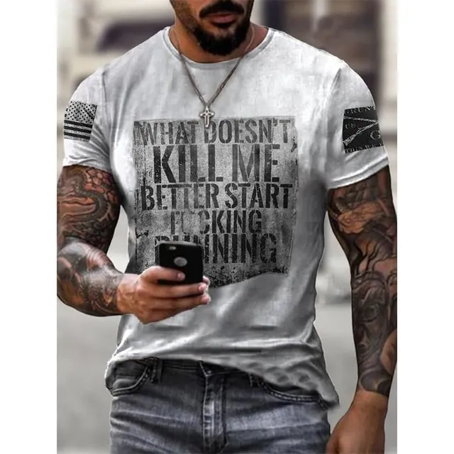 Men's short sleeve T-shirt with print - Racing