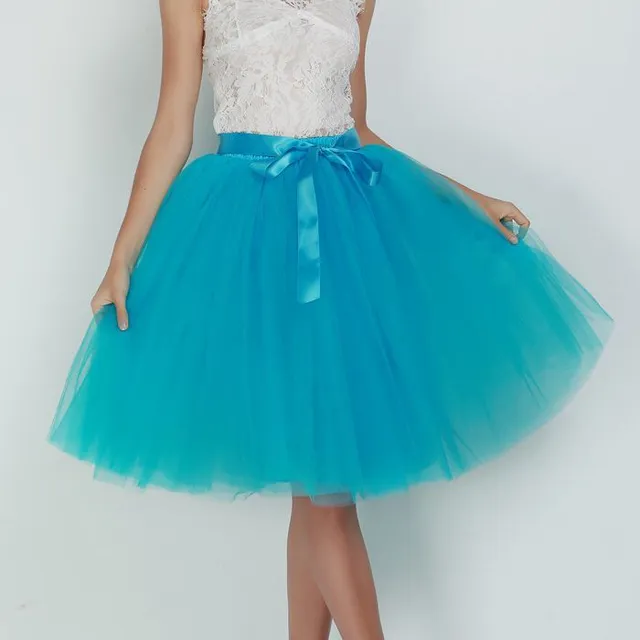 Women's Tulle Tutu Skirt with Bow