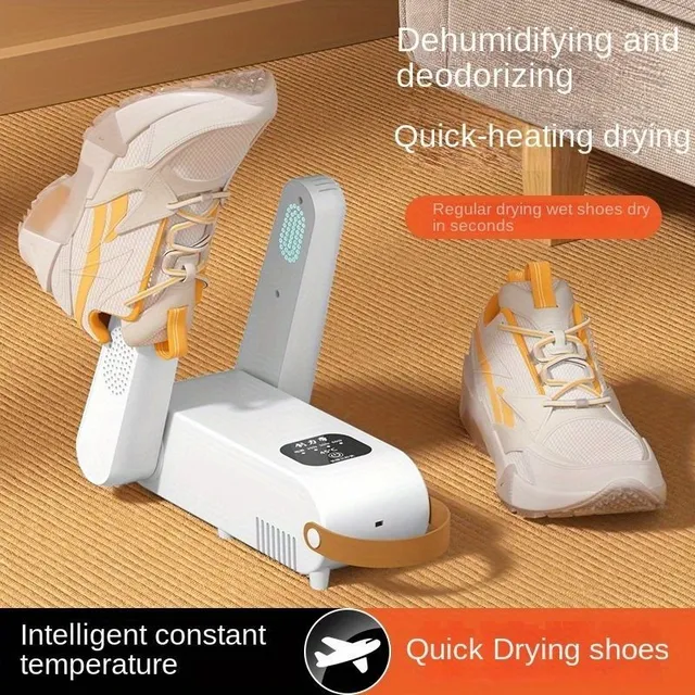 Smart shoe dryer with constant temperature, timer, dehumidification and deodorant