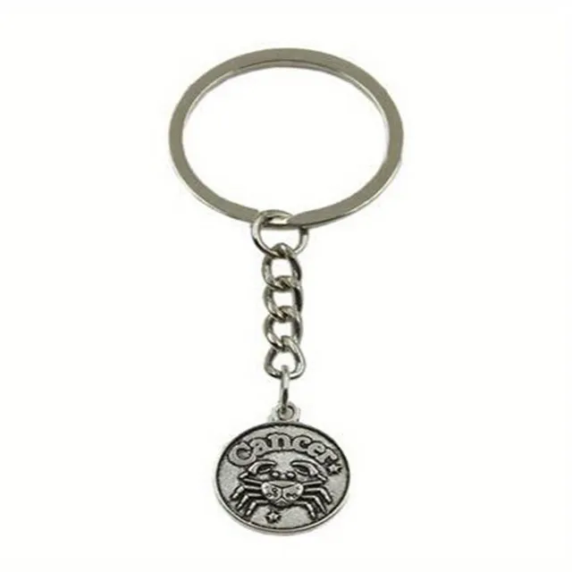 Keychain s 12 znakmi zverokruhu - Rakovina, Beran, Lev, Hmotnosť, Panna, Gemini