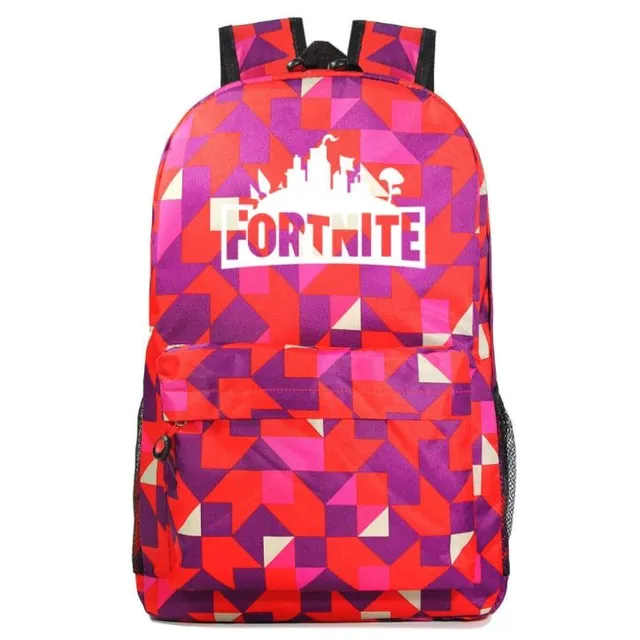 Svietiaci školský batoh s cool potlačou Fortnite Color 06