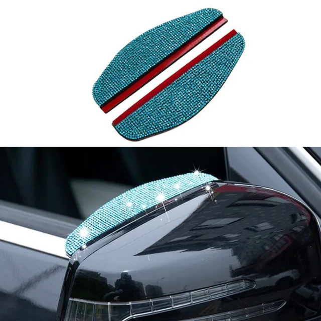 Eddy luxury rain shade with rhinestones for rear-view mirrors