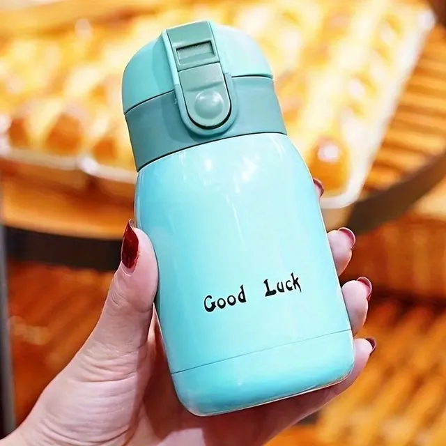 Water bottle with double wall and vacuum insulation, 1 pcs, mini thermos, travel thermos, hot and cold drinks