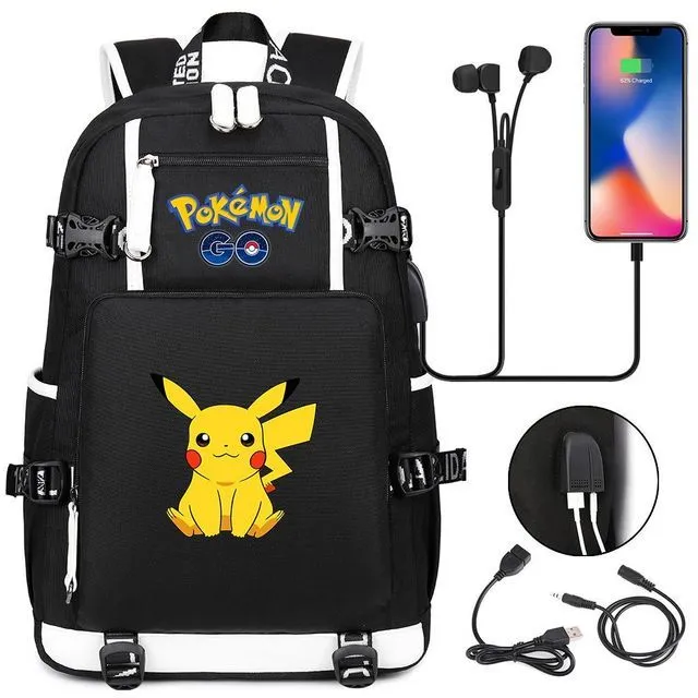 Pokémon backpack with charging function - Pikachu