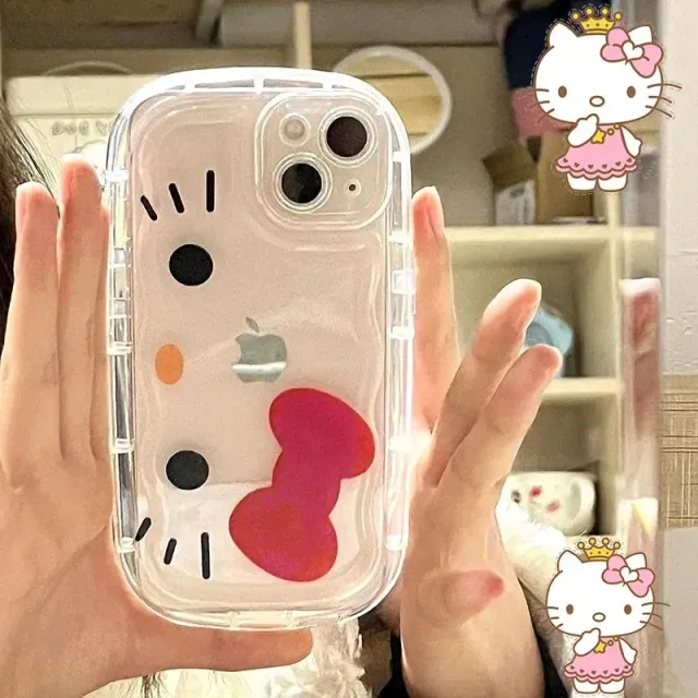 Funda de silicona adorable para teléfonos iPhone con diseño de la popular Hello Kitty