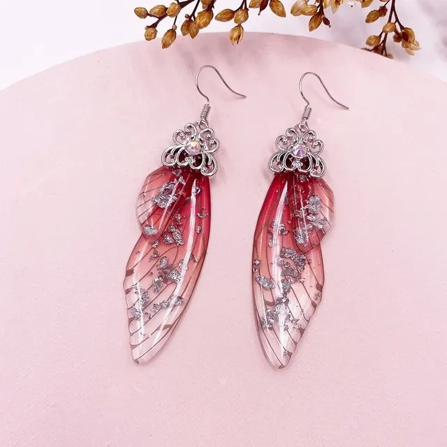 Women's dangle earrings wings Jeanice