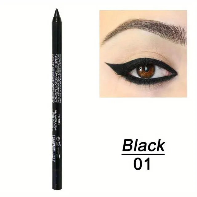 Waterproof pencil for coloured liners, shadows and lips - smudge-free