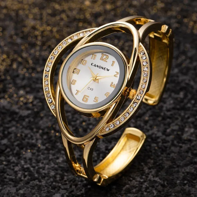 Women's Modern Luxury Dressing Watch with Stone Decorating