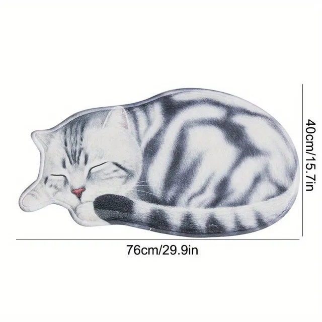 Smooth, fast-drying and anti-slip pad with cat pattern