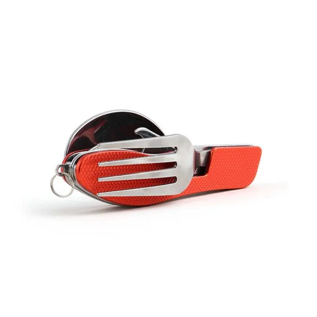 Universal 4-in-1 camping cutlery - various colours