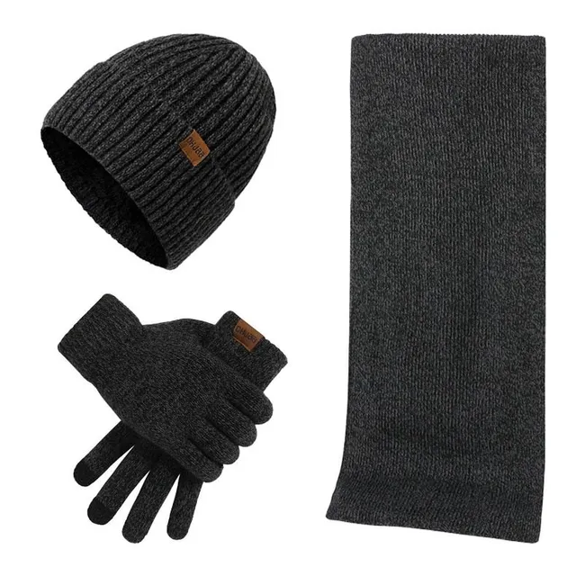 Ensemble d'hiver pour homme : écharpe, bonnet et gants Andrej