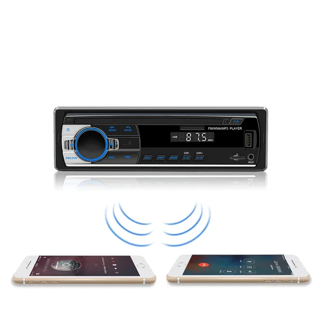 Stereo car radio with Bluetooth connection, AUX, USB, microSD reader - 1DIN connection