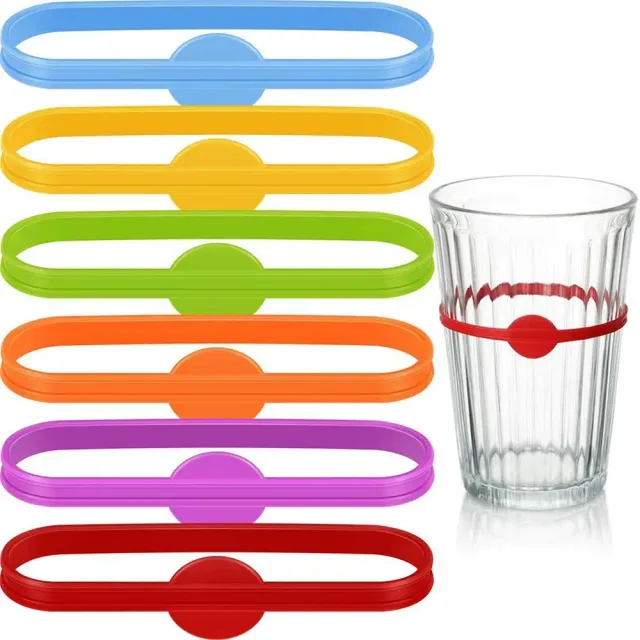 6 pieces silicone glasses strip with marking