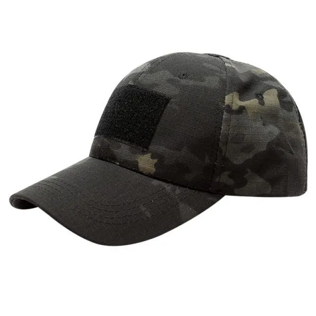 Military camouflage cap with Velcro