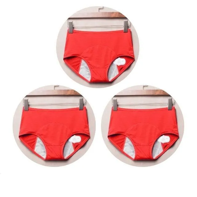 Majtki menstruacyjne 3k 6xlwaist94-102cm china-red-3pcs