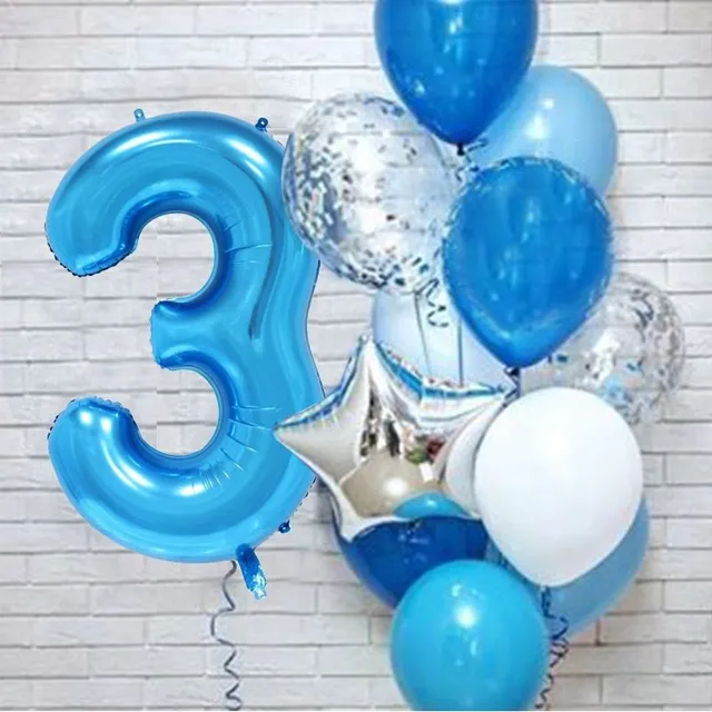 Party balloon set in multiple colours, birthday and anniversary balloons