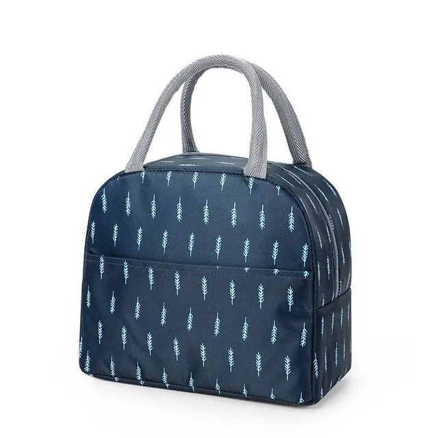 Simple classic trendy lunch bag with a luxurious modern colour print